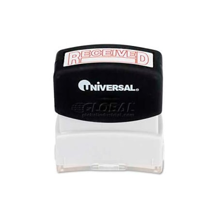 Universal Universal Message Stamp, RECEIVED, Pre-Inked/Re-Inkable, Red UNV10067***